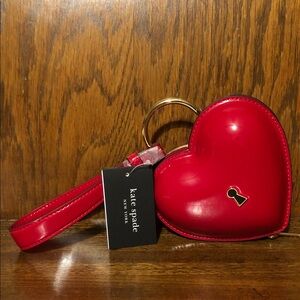 NWT-Kate Spade-Key To My Heart❤️Wristlet-Cherry Rouge-Patent Leather-$128